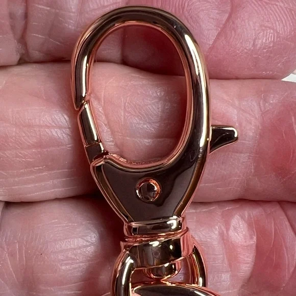 FOSSIL SOFIA ROSE-GOLD TONE SKELETON KEY FOB - Picture 7 of 8